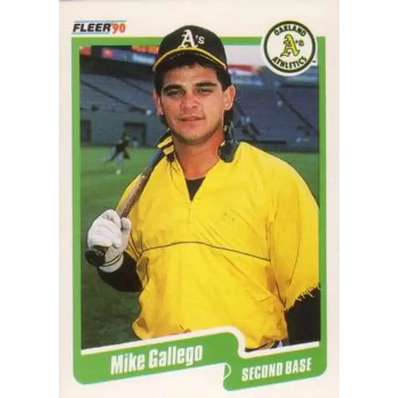 1990 Fleer #7 Mike Gallego NM-MT Oakland Athletics Baseball Card - Baseball Card Single