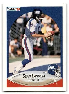 1990 Fleer #70 Sean Landeta - Football Card Single