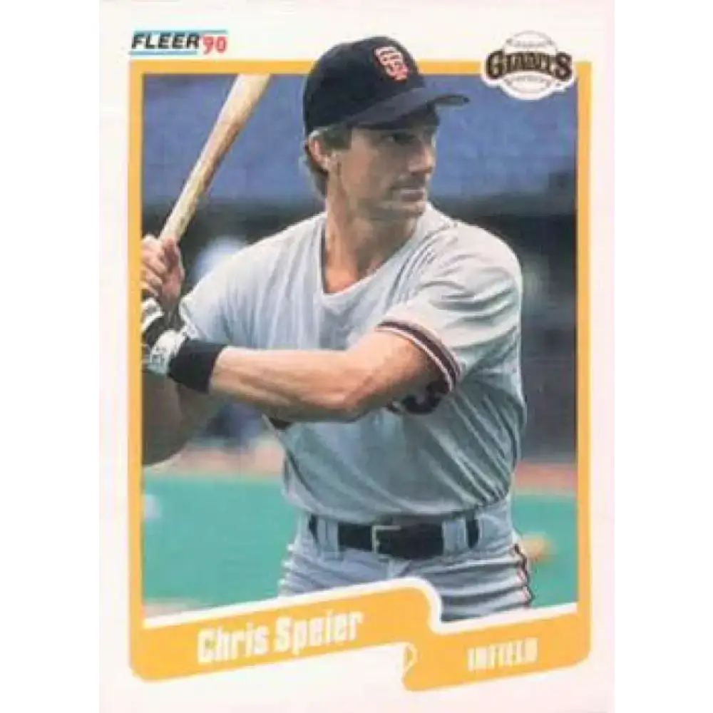 1990 Fleer #72 Chris Speier NM-MT San Francisco Giants Baseball Card - Baseball Card Single