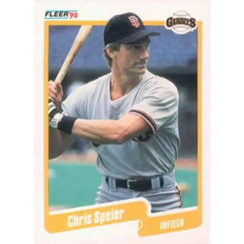 1990 Fleer #72 Chris Speier NM-MT San Francisco Giants Baseball Card - Baseball Card Single