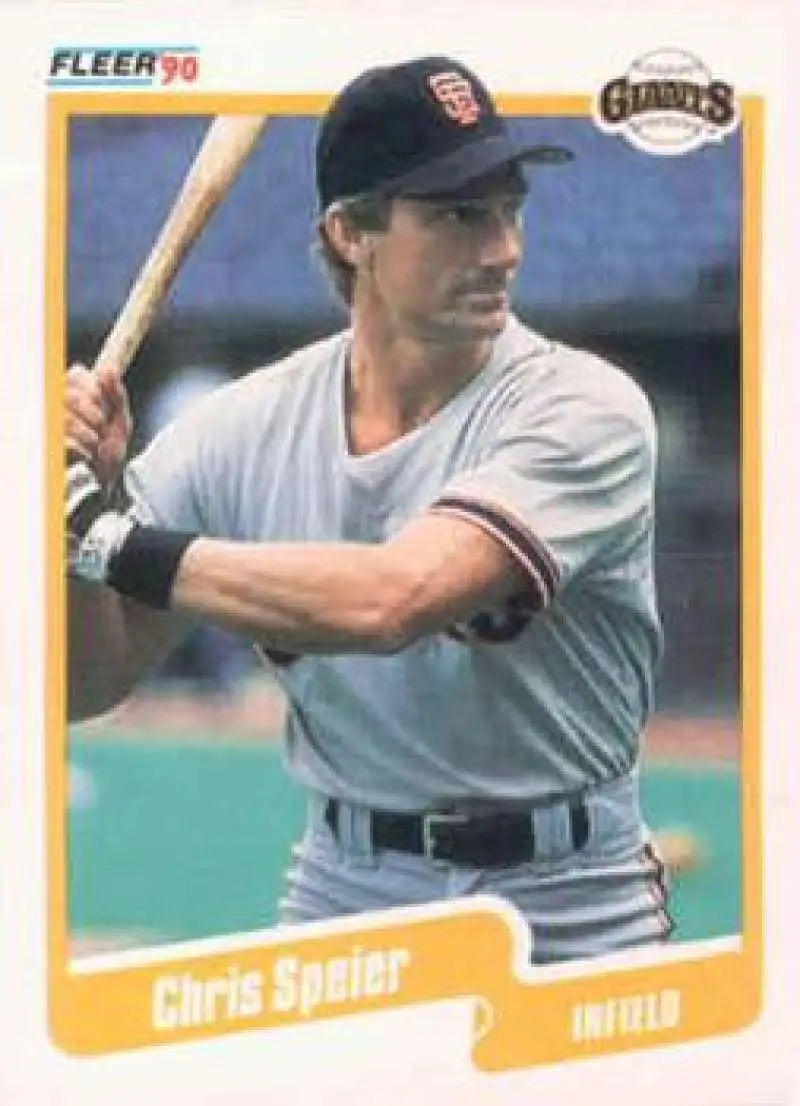 1990 Fleer #72 Chris Speier NM-MT San Francisco Giants Baseball Card - Baseball Card Single