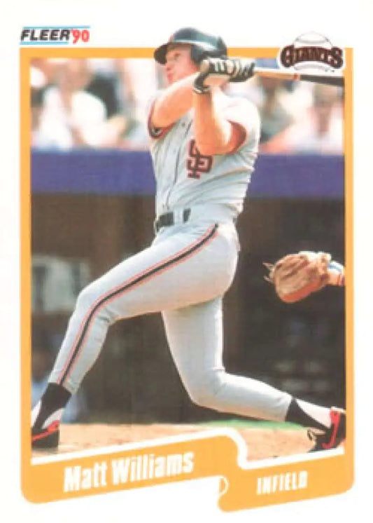 1990 Fleer #75 Matt Williams NM-MT San Francisco Giants Baseball Card - Baseball Card Single