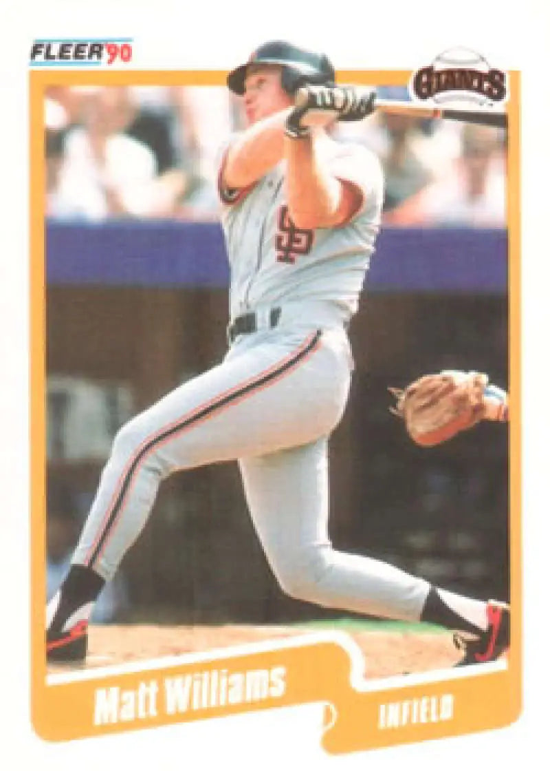1990 Fleer #75 Matt Williams NM-MT San Francisco Giants Baseball Card - Baseball Card Single