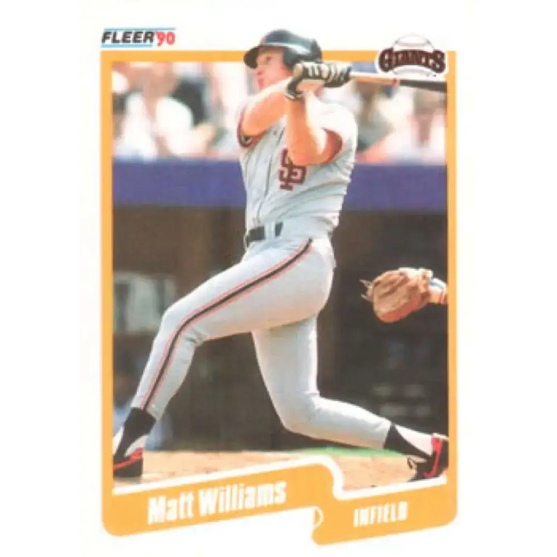 1990 Fleer #75 Matt Williams NM-MT San Francisco Giants Baseball Card - Baseball Card Single