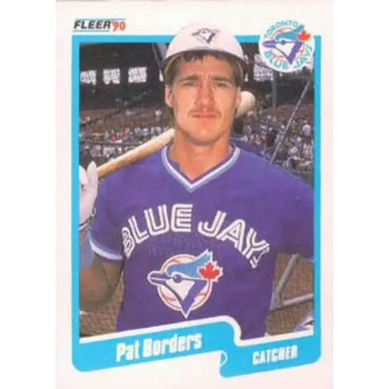 1990 Fleer #77 Pat Borders NM-MT Toronto Blue Jays Baseball Card - Baseball Card Single