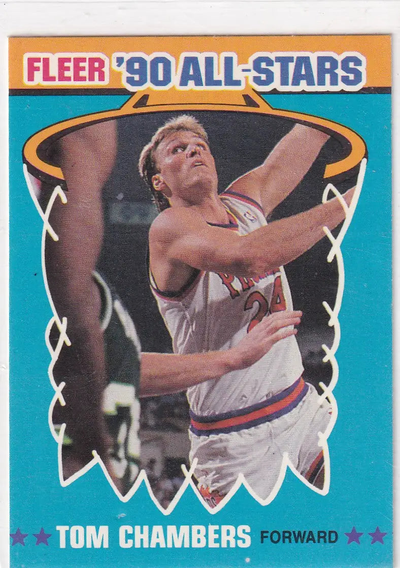1990 FLEER #8 TOM CHAMBERS ALL STARS- PHOENIX SUNS - Basketball Card Single