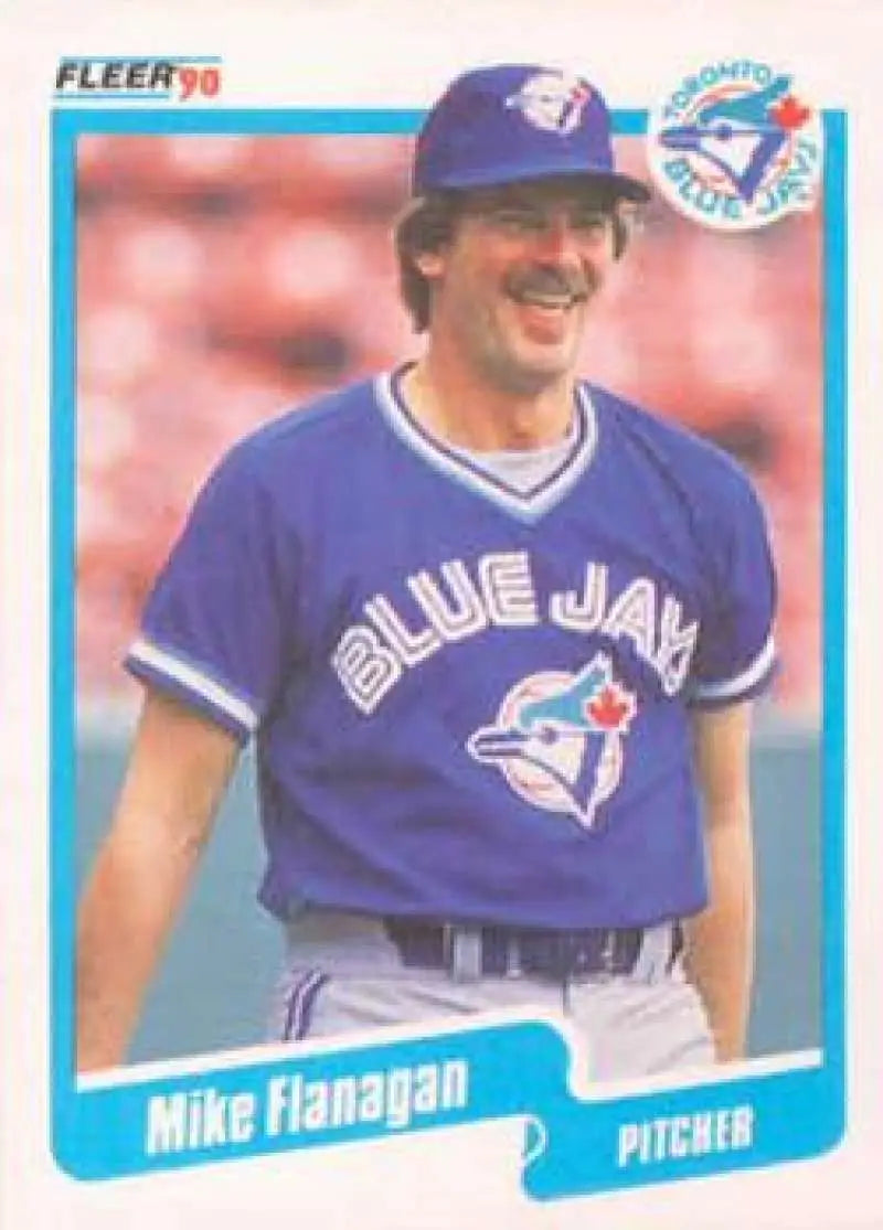 1990 Fleer #81 Mike Flanagan NM-MT Toronto Blue Jays Baseball Card - Baseball Card Single