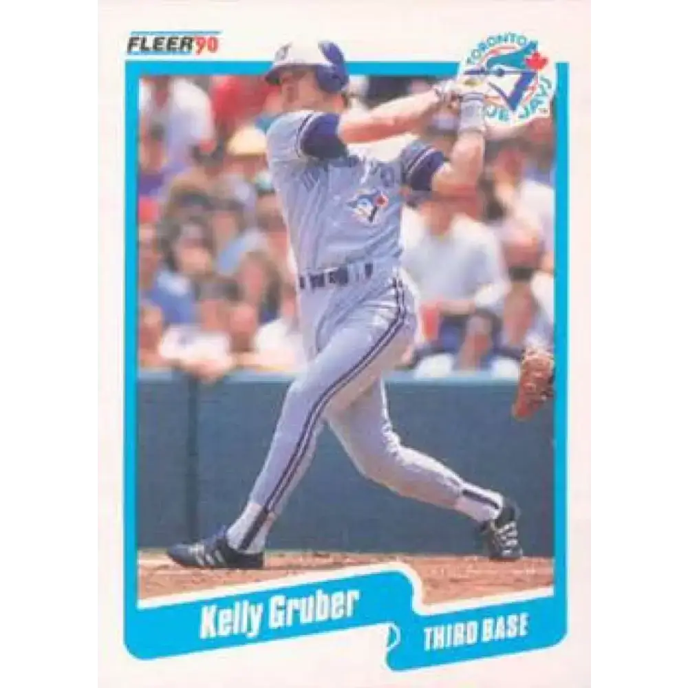 1990 Fleer #83 Kelly Gruber NM-MT Toronto Blue Jays Baseball Card - Baseball Card Single