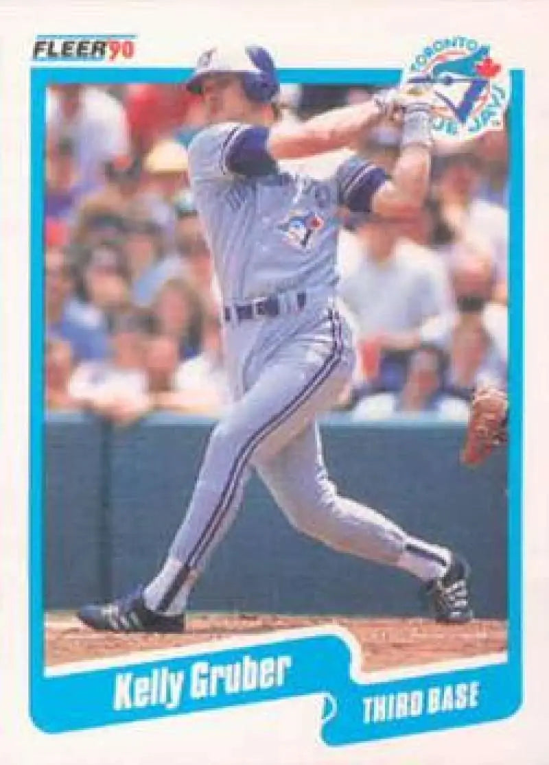 1990 Fleer #83 Kelly Gruber NM-MT Toronto Blue Jays Baseball Card - Baseball Card Single