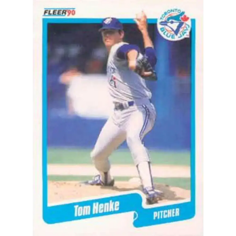 1990 Fleer #84 Tom Henke NM-MT Toronto Blue Jays Baseball Card - Baseball Card Single