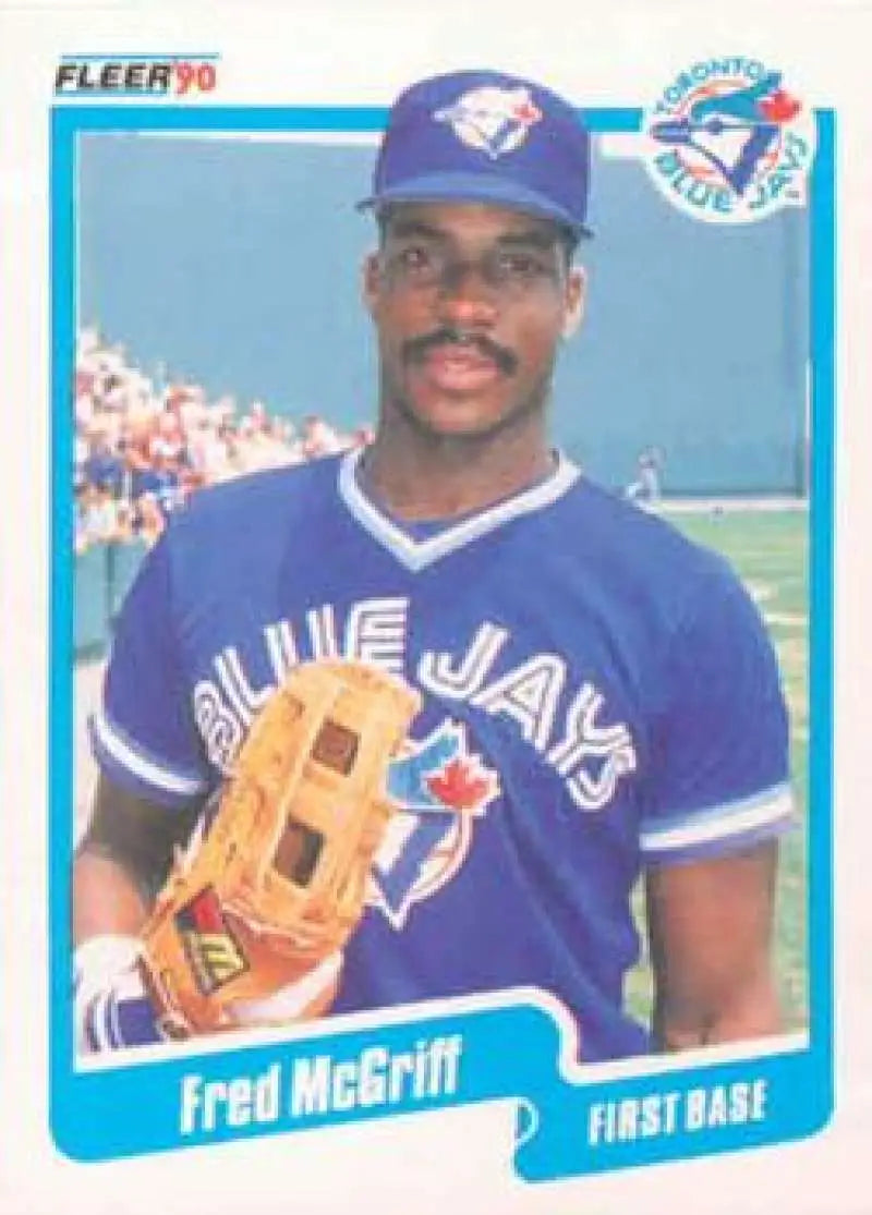 1990 Fleer #89 Fred McGriff NM-MT Toronto Blue Jays Baseball Card - Baseball Card Single