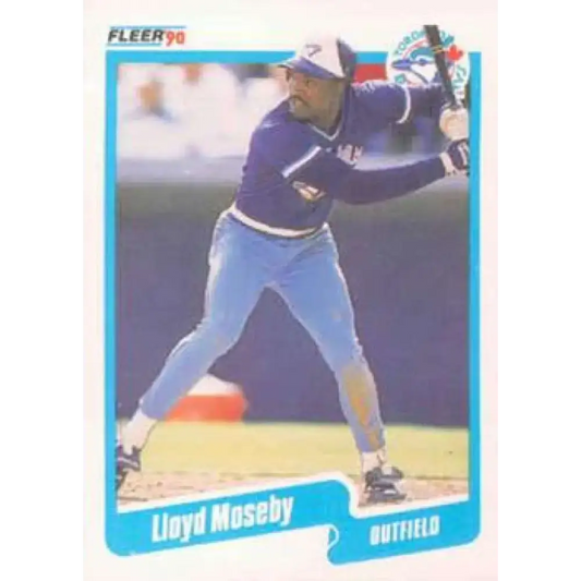 1990 Fleer #90 Lloyd Moseby NM-MT Toronto Blue Jays Baseball Card - Baseball Card Single