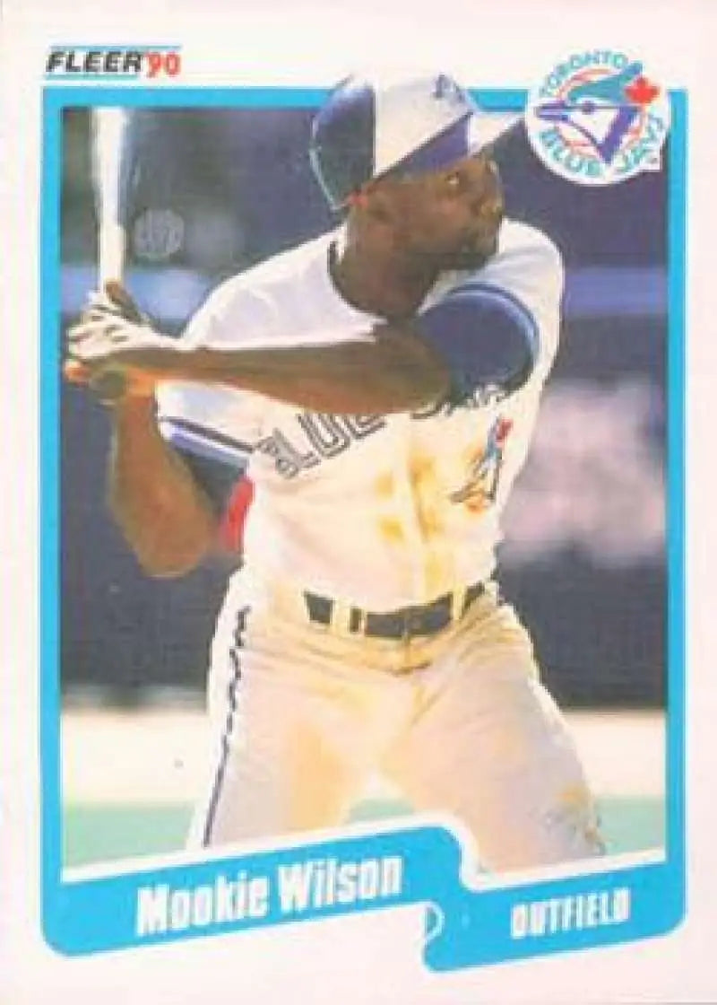 1990 Fleer #99 Mookie Wilson NM-MT Toronto Blue Jays Baseball Card - Baseball Card Single