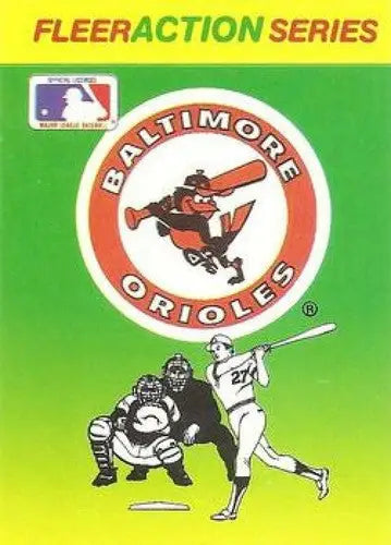 1990 Fleer Action Series Team Stickers #NNO Baltimore Orioles NM-MT Orioles - Baseball Card Single