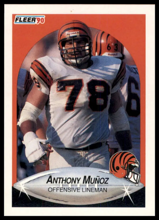1990 Fleer Anthony Muñoz 220 Cincinnati Bengals NM - Football Card Single