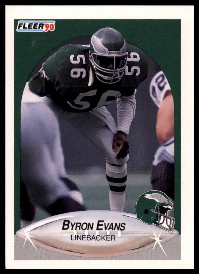 1990 Fleer Byron Evans #83 Rookie Philadelphia Eagles Football Card NFL Sports - Football Card Single