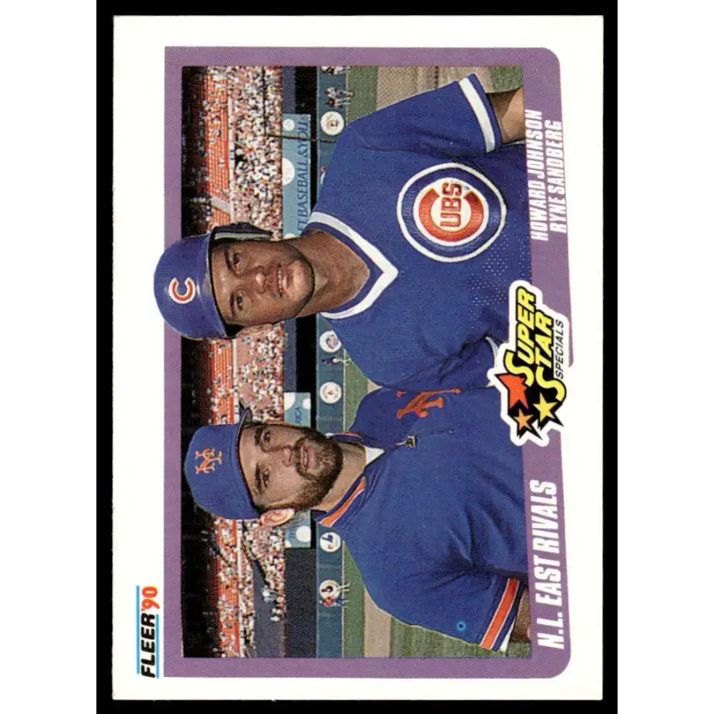1990 Fleer Canadian #639 Johnson/Sandberg SSS EX Mets/Cubs Baseball Card - Baseball Card Single