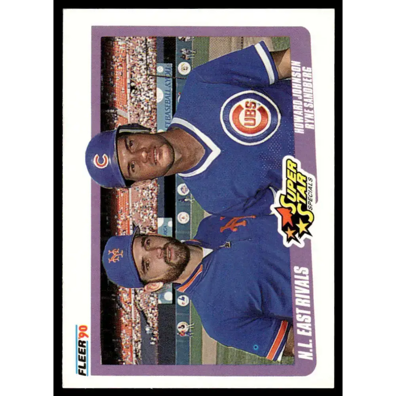 1990 Fleer Canadian #639 Johnson/Sandberg SSS EX Mets/Cubs Baseball Card - Baseball Card Single