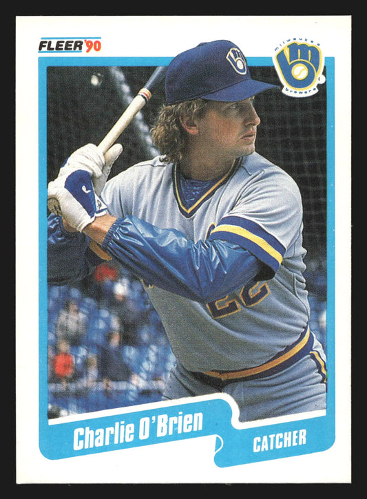 1990 Fleer Charlie O’Brien #332 Milwaukee Brewers - Baseball Card Single
