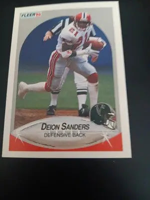 1990 Fleer - Deion Sanders #382. Atlanta Falcons. NRMT+
