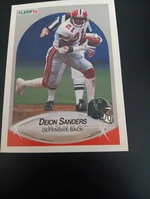 1990 Fleer - Deion Sanders #382. Atlanta Falcons. NRMT+
