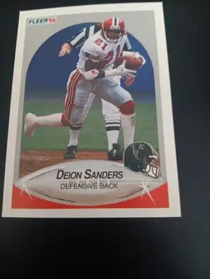 1990 Fleer - Deion Sanders #382. Atlanta Falcons. NRMT+