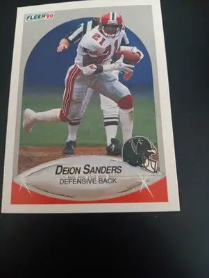 1990 Fleer - Deion Sanders #382. Atlanta Falcons. NRMT+