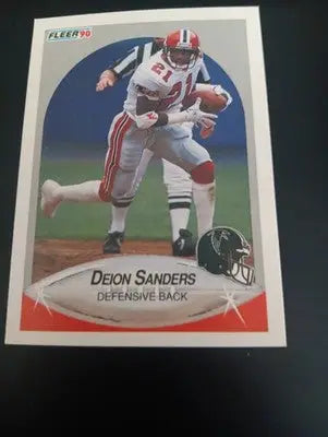 1990 Fleer - Deion Sanders #382. Atlanta Falcons. NRMT+