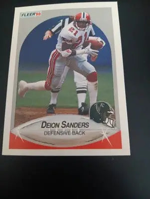 1990 Fleer - Deion Sanders #382. Atlanta Falcons. NRMT+