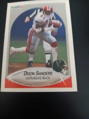 1990 Fleer - Deion Sanders #382. Atlanta Falcons. NRMT+