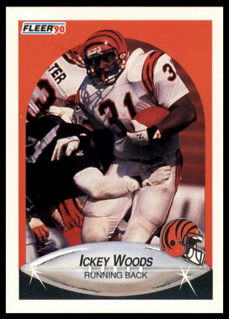 1990 Fleer Ickey Woods 223 Cincinnati Bengals NM - Football Card Single