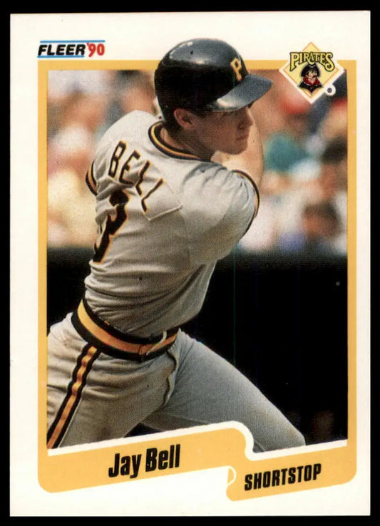 1990 Fleer Jay Bell 459 Pittsburgh Pirates NM - Baseball Card Single