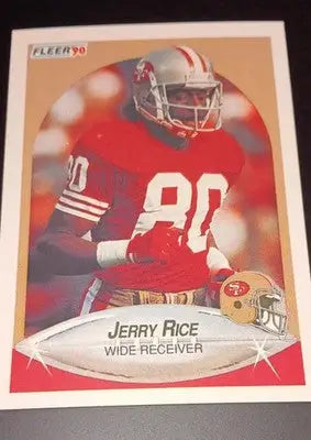 1990 Fleer - Jerry Rice #13. San Francisco 49ers. NRMT+ - Football Card Single