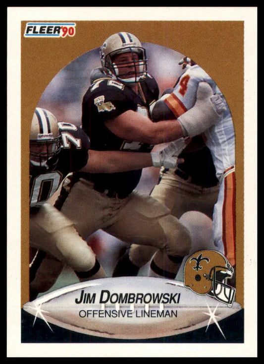 1990 Fleer Jim Dombrowski RC 185 New Orleans Saints NM - Football Card Single