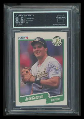 1990 Fleer Jose Canseco #3 Varation Baseball Arena Club 8.5 - Baseball Card Single