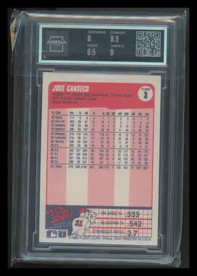 1990 Fleer Jose Canseco #3 Varation Baseball Arena Club 8.5 - Baseball Card Single