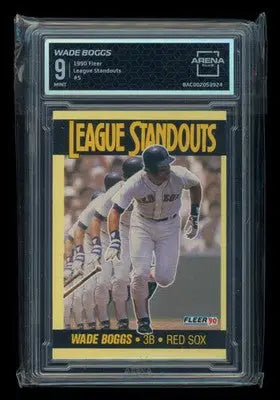 1990 Fleer League Standouts Wade Boggs #5 Baseball Arena Club 9