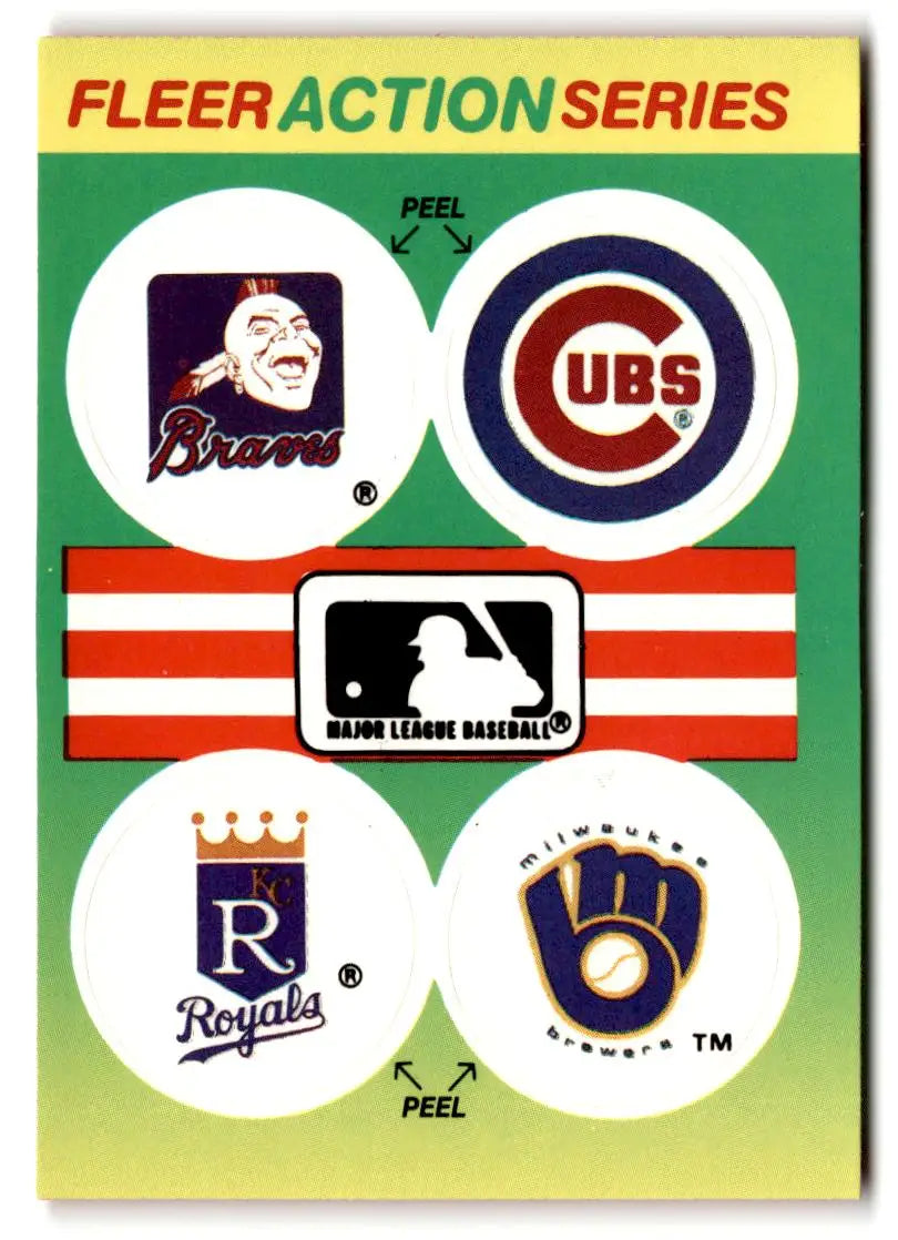 1990 Fleer #NNO Braves / Cubs / Royals / Brewers Team Stickers - Baseball Card Single