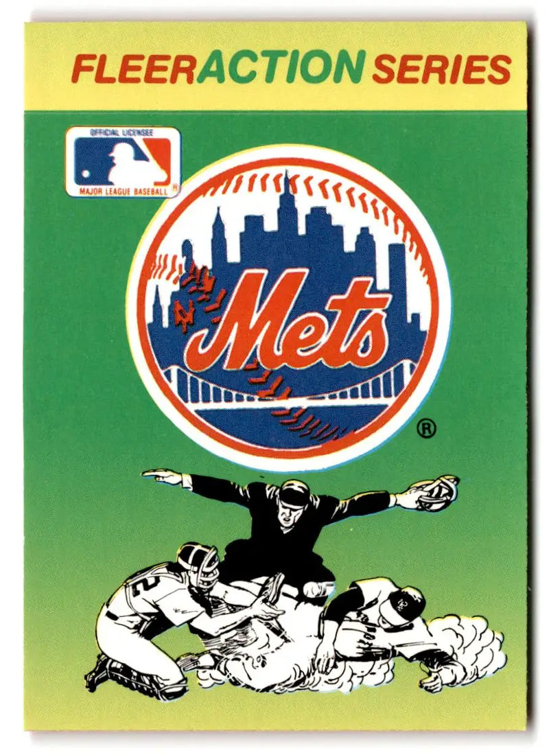 1990 Fleer #NNO New York Mets Action Series Team Stickers - Baseball Card Single