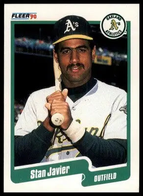 1990 Fleer Stan Javier 12 Oakland Athletics NM - Baseball Card Single