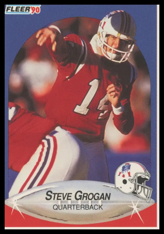 1990 Fleer Steve Grogan 319 New England Patriots NM - Football Card Single