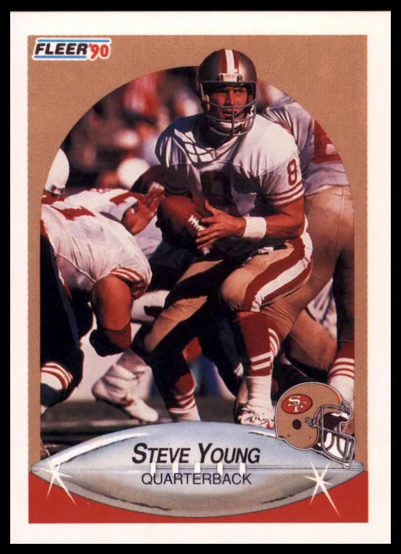 1990 Fleer Steve Young #17 San Francisco 49ers Football Card NFL Sports - Football Card Single