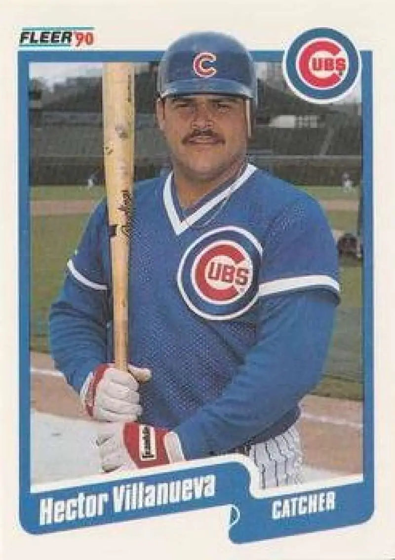 1990 Fleer Update #U-10 Hector Villanueva NM-MT RC Rookie Chicago Cubs Baseball Card - Baseball Card Single
