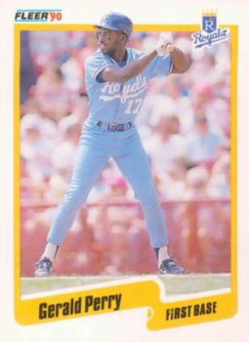 1990 Fleer Update #U-103 Gerald Perry NM-MT Kansas City Royals Baseball Card - Baseball Card Single