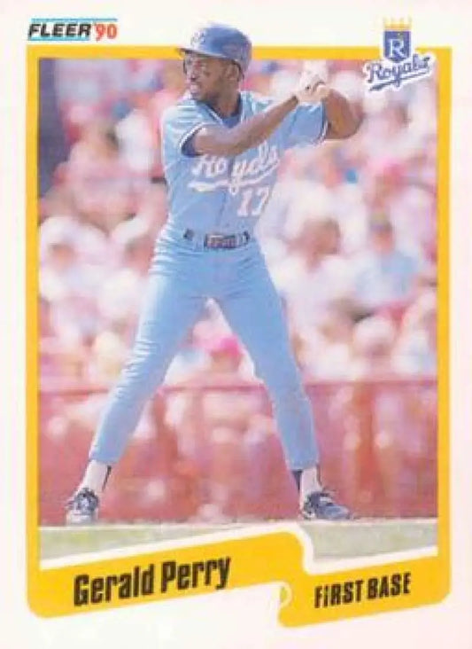 1990 Fleer Update #U-103 Gerald Perry NM-MT Kansas City Royals Baseball Card - Baseball Card Single