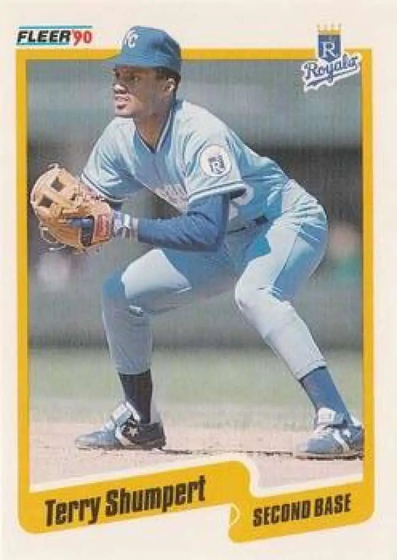 1990 Fleer Update #U-104 Terry Shumpert NM-MT RC Rookie Kansas City Royals Baseball Card - Baseball Card Single