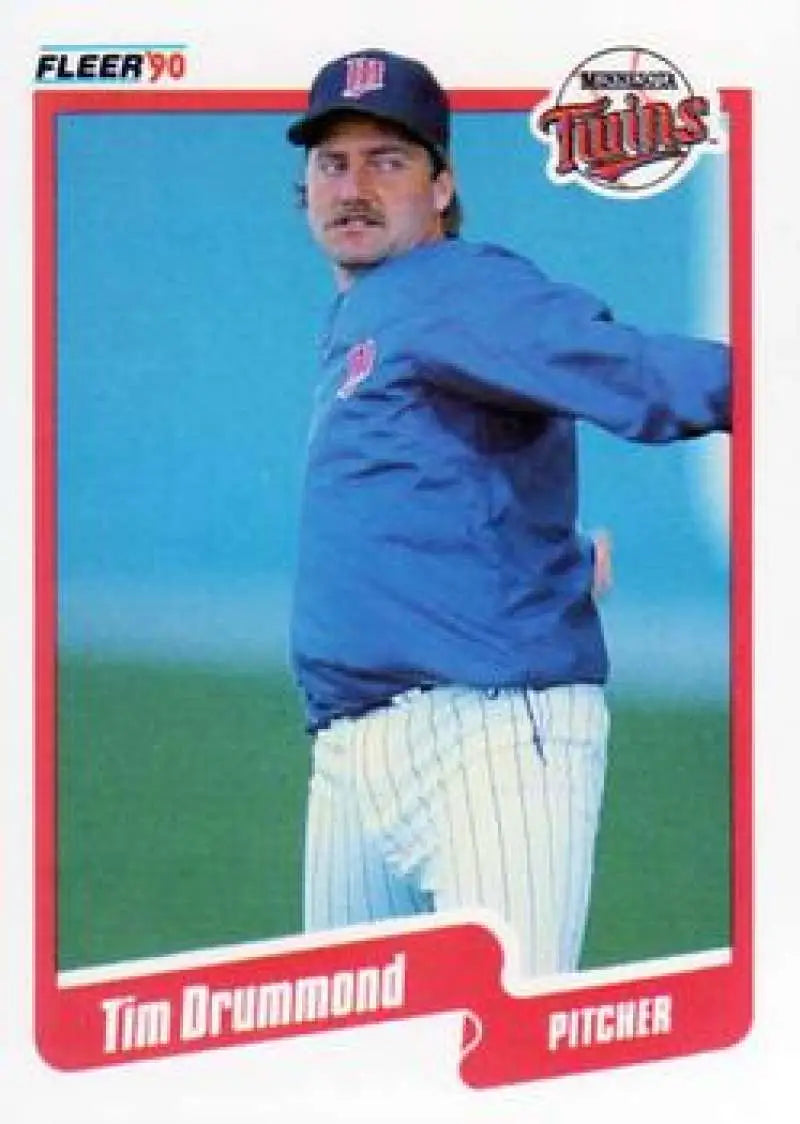 1990 Fleer Update #U-107 Tim Drummond NM-MT RC Rookie Minnesota Twins Baseball Card - Baseball Card Single