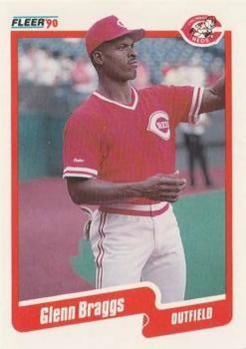 1990 Fleer Update #U-11 Glenn Braggs NM-MT Cincinnati Reds Baseball Card - Baseball Card Single