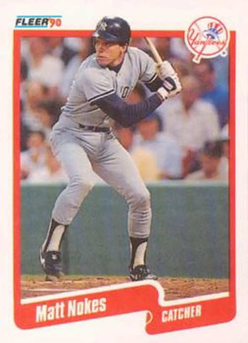 1990 Fleer Update #U-115 Matt Nokes NM-MT New York Yankees Baseball Card - Baseball Card Single