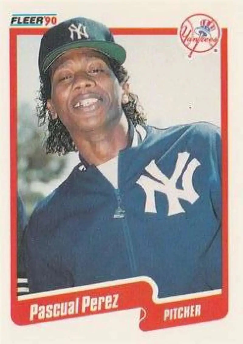 1990 Fleer Update #U-116 Pascual Perez NM-MT New York Yankees Baseball Card - Baseball Card Single